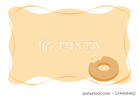 吃了一半的甜甜圈框架 124406402