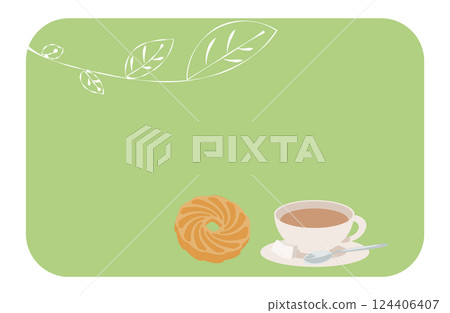 Donut and teacup frame 124406407