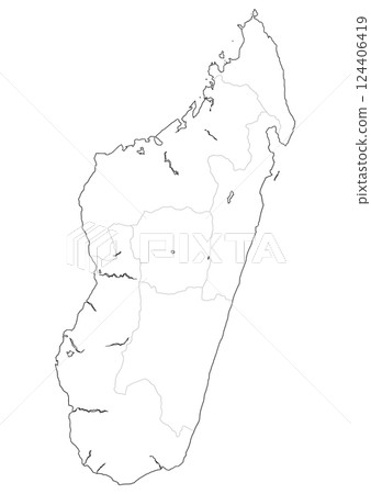 馬達加斯加空白地圖 馬達加斯加空白地圖 124406419