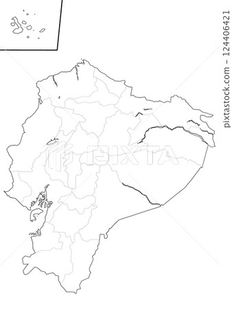 厄瓜多空白地圖 124406421
