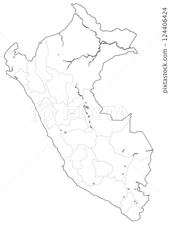 秘魯空白地圖 124406424