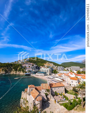 Budva, Montenegro, aerial view 124406611