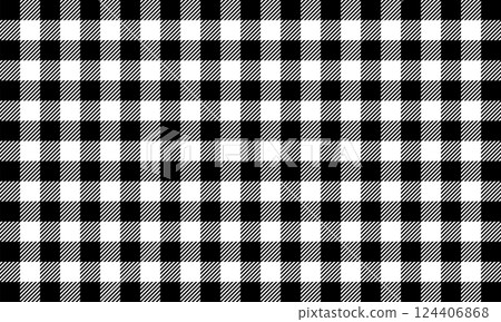 Black shepherd check pattern material 124406868