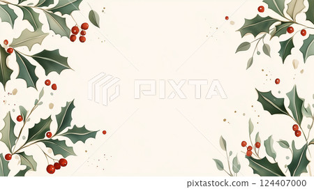 AI-generated image: Watercolor illustration background material 124407000