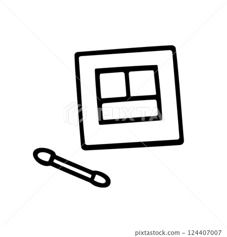 簡單的眼影插圖素材 簡單的眼影插圖素材 124407007