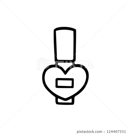 Simple manicure illustration material 124407331