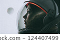 Tranquil Moment of a Space Traveler 124407499