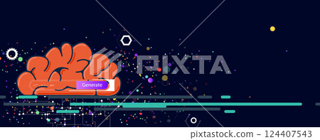 Artificial intelligence concept with prompt field 124407543