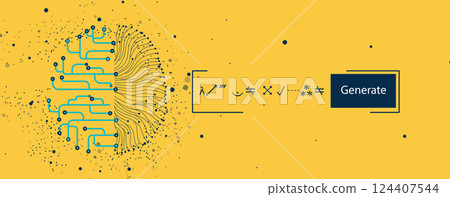 Artificial intelligence concept with prompt field 124407544