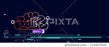 Artificial intelligence concept with prompt field Artificial intelligence concept with prompt field 124407548