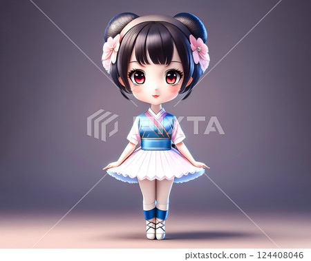 《赤壁》人物芭蕾舞女孩形像素材 124408046