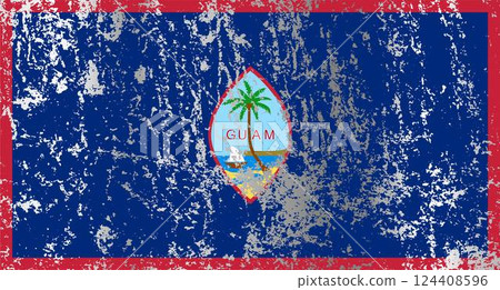 Guam flag with grunge effect. Guam flag with grunge effect. 124408596