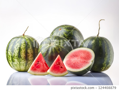 Image material of cut watermelon 124408879