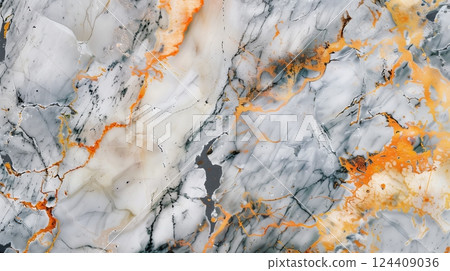 Marble-textured background with elegant patterns, adding refinement and timeless beauty to any space. 124409036