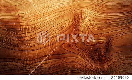 Wooden texture background with intricate grains and warm hues, ideal for cozy design and decor. 124409080