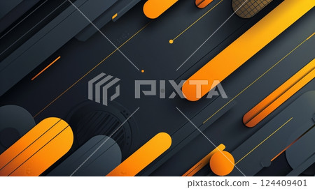 A dynamic abstract background with vibrant colors and contrasting shapes to capture attention. 124409401
