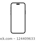 Smartphone Mockup with Blank Screen for UI or UX Design and Presentation 124409633