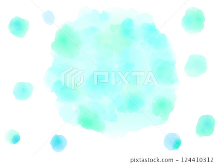 Watercolor Polka Dot Set Blue 124410312