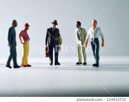 Five men talking Five men talking 124410732