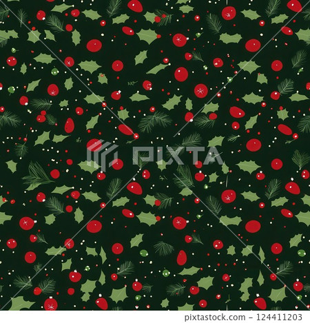 Festive Seamless Christmas Sweater Pattern for Holiday Wall Design 124411203