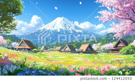 富士山和櫻花村 124412050