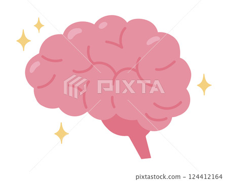 A simple and healthy illustration of a sparkling brain A simple and healthy illustration of a sparkling brain 124412164