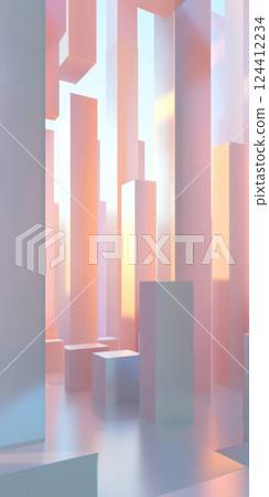 Abstract landscape in fresh colors, daylight 124412234