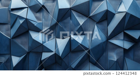 Beautiful patterns and techniques created by the three-dimensional blue wall 124412348