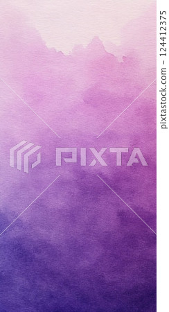 美麗的紫色水彩畫，描繪奇妙的風景和大自然 124412375