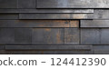 當代設計金屬牆體紋理 124412390
