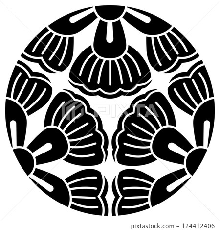 這是一個家族徽章。它被稱為三部葛藤花。 124412406