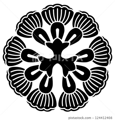這是一個家族徽章。它的名字叫三橫葛花。 這是一個家族徽章。它的名字叫三橫葛花。 124412408