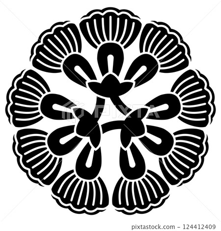 這是一個家族徽章。它的名字叫三橫葛花。 這是一個家族徽章。它的名字叫三橫葛花。 124412409