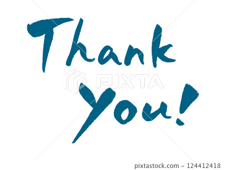 Blue thank you calligraphy 124412418