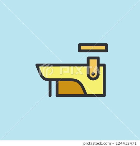 CCTV icon video surveillance made flat color style 124412471