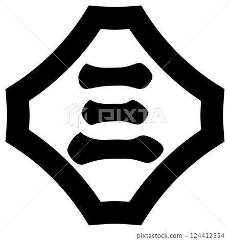 This is the family crest. It is a curved ori-oshiki with three characters. This is the family crest. It is a curved ori-oshiki with three characters. 124412554