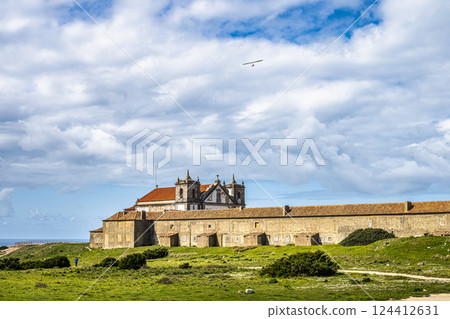 Santuario de Nossa Senhora do Cabo Espichel, located to the west of Sesimbra, Portugal 124412631