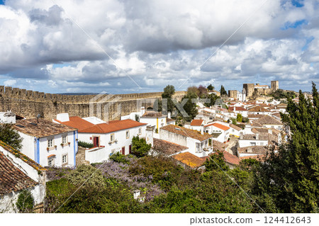 The Castle of Obidos, Castelo de Obidos is a well preserved medieval palace in the town of Obidos in Portugal 124412643