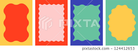 Wavy Scalloped Rectangular and Oval Frames Collection. Wavy Scalloped Rectangular and Oval Frames Collection. 124412653