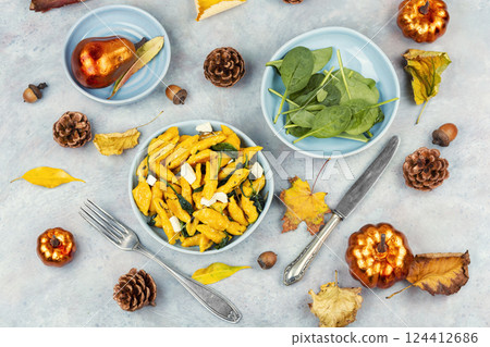 Delicious pumpkin dumplings. Delicious pumpkin dumplings. 124412686