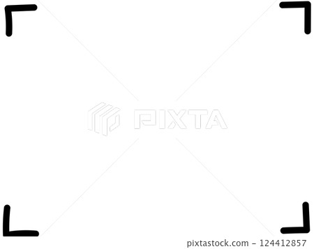 Simple monochrome square frame vector illustration that can be used as material 124412857