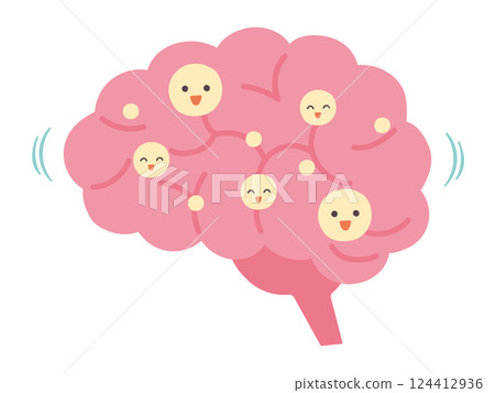 含有有益成分的大腦插圖 含有有益成分的大腦插圖 124412936