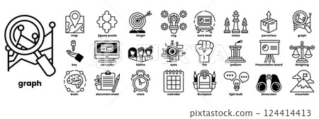 A collection of icons for various concepts and ideas 124414413