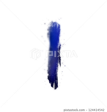 Blue blurred letter on wet paper. Vague effect font. Blue blurred letter on wet paper. Vague effect font. 124414542