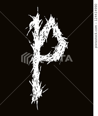Metal music band font. White letter on black background. Metal music band font. White letter on black background. 124414990