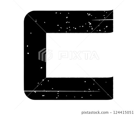Grungy vector font. Art lettering. 124415051