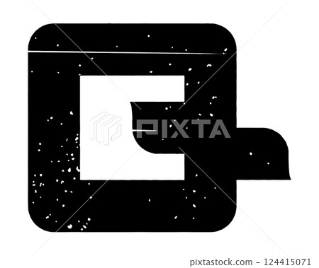 Grungy vector font. Art lettering. 124415071