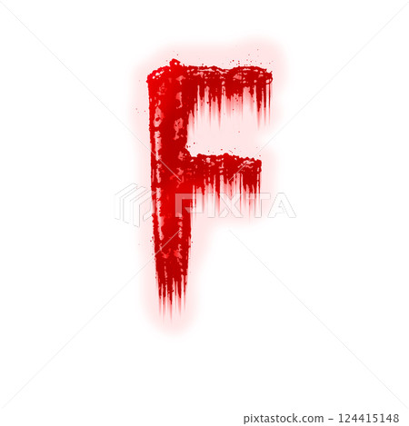 Grungy bloodlines letter. Custom font. 124415148