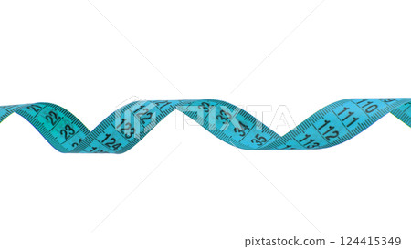 Colorful line measure tape on white isolated backgrond with copyspace Colorful line measure tape on white isolated backgrond with copyspace 124415349