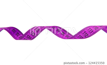 Colorful line measure tape on white isolated backgrond with copyspace Colorful line measure tape on white isolated backgrond with copyspace 124415350